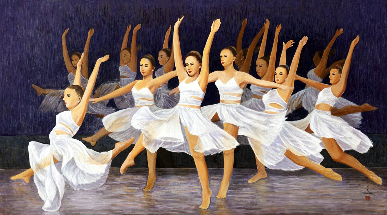Flying Together, 2015 (východní kvaš na rýžovém papíře) od Komi Chen
