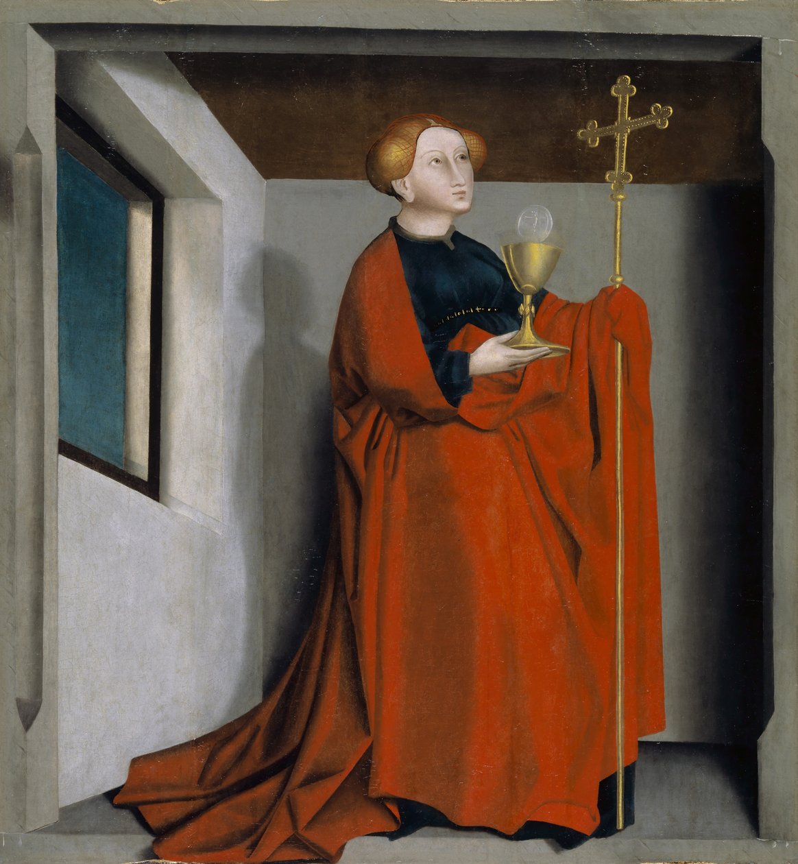 Ecclesia z Heilspiegel Altarpiece, c.1435 (kombinovaná média na dubovém panelu) od Konrad Witz