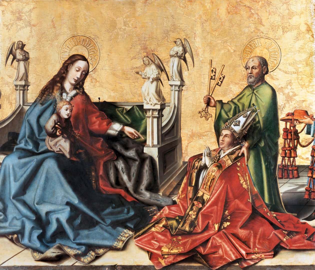 Představení kardinála z Mies Panně Marii. Obraz Konrada Witze, kolem 1444 od Konrad Witz