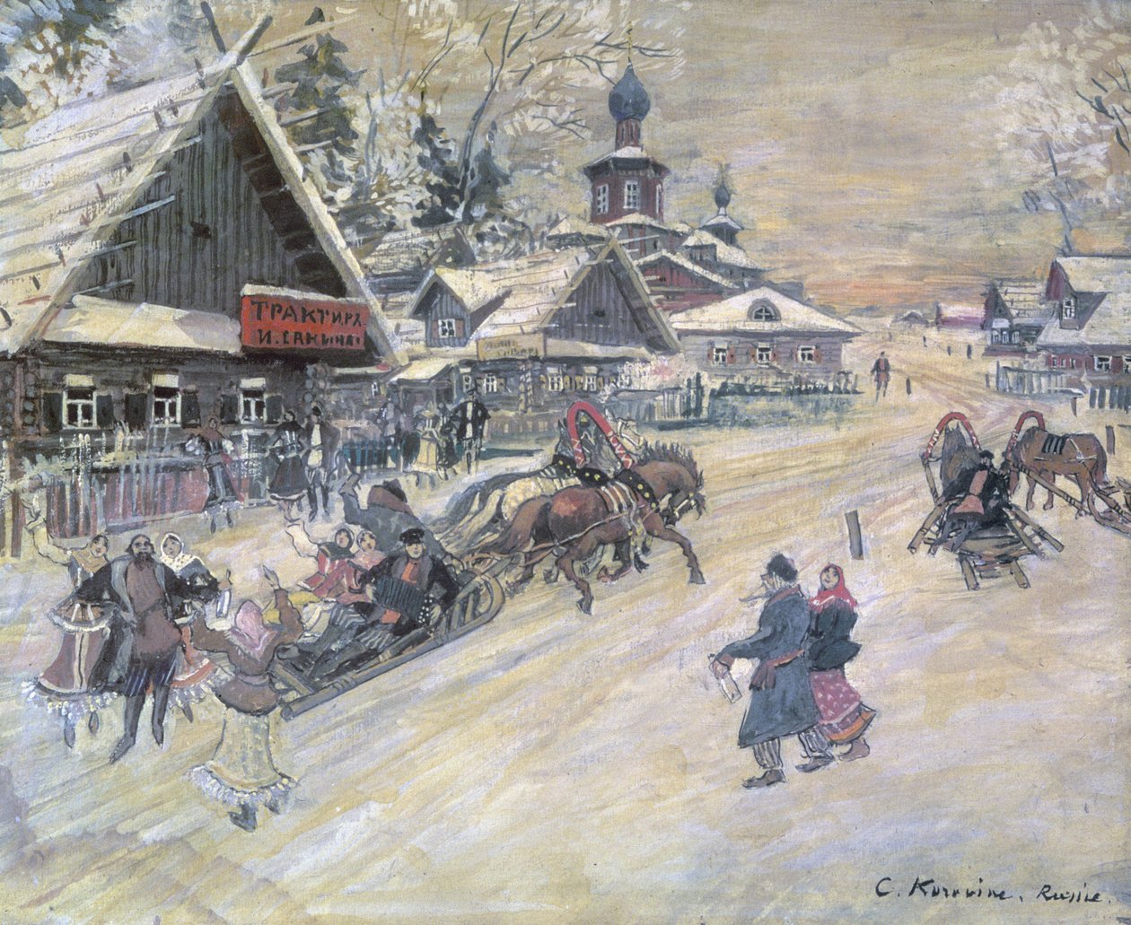 Slavnostní procházka, Rusko od Konstantin Alekseevich Korovin
