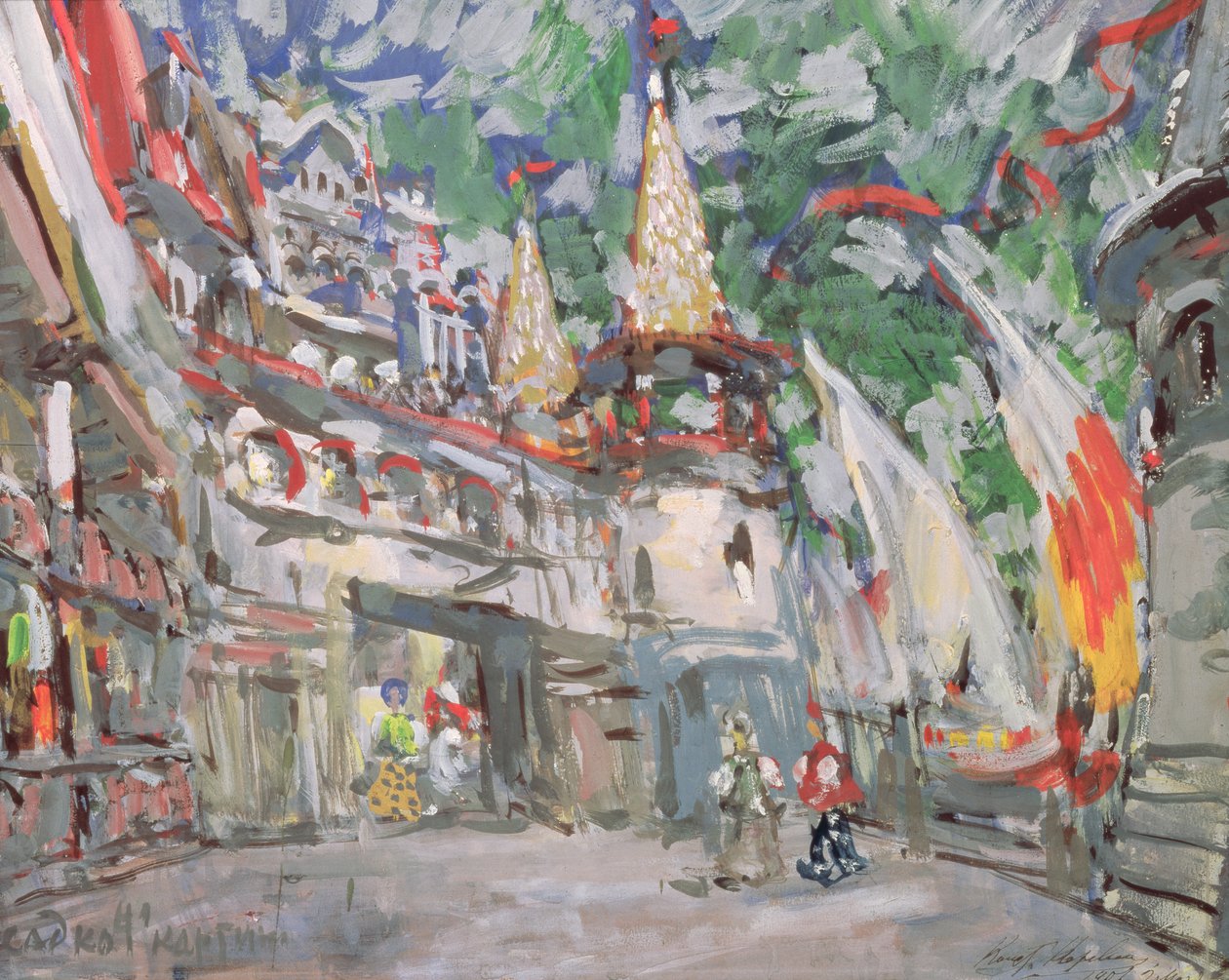 Scénický návrh k opeře Rimského-Korsakova Sadko, 1901 (kvaš a tempera na kartonu) od Konstantin Alekseevich Korovin