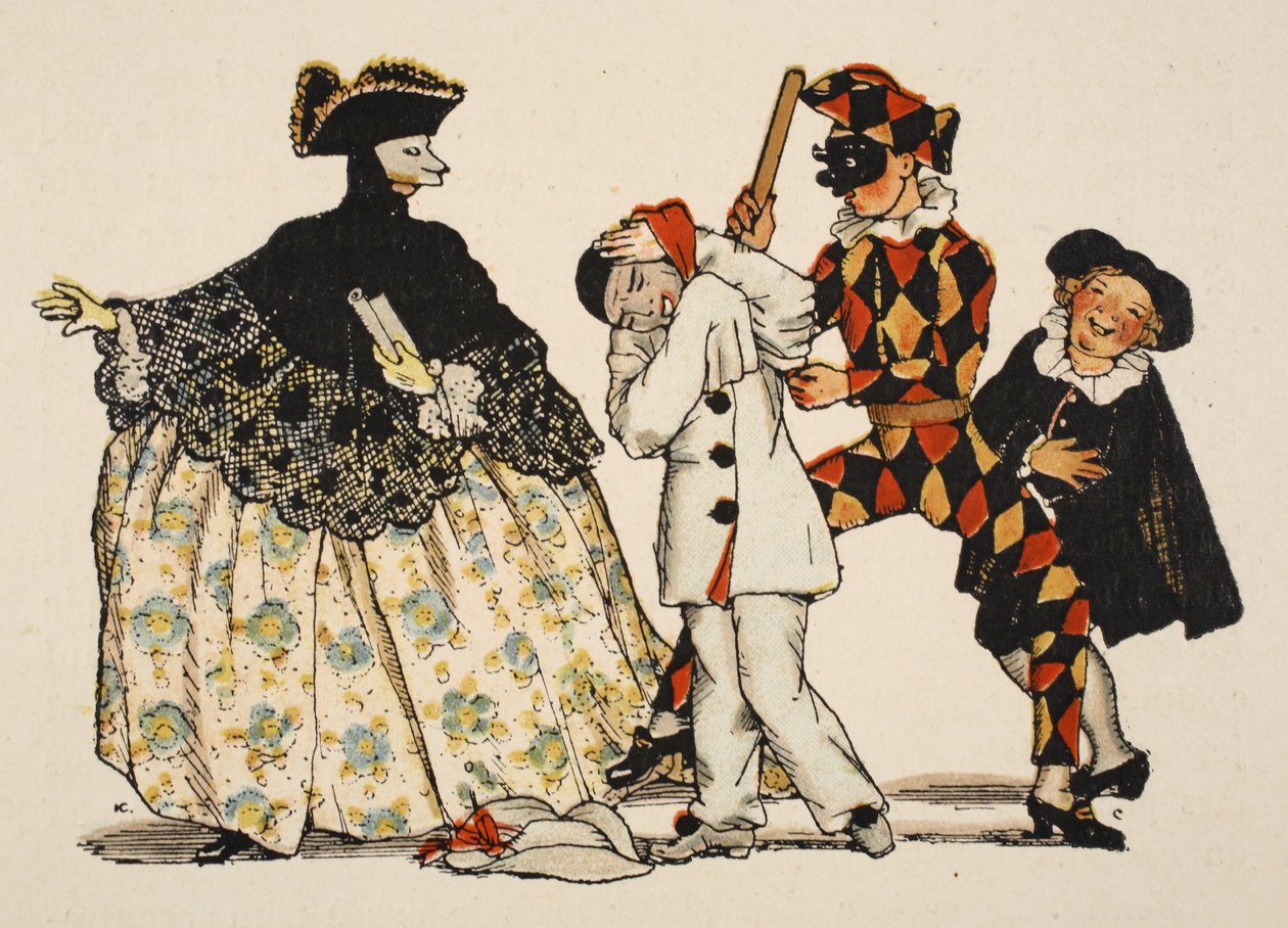 Italská komedie, 1918 od Konstantin Andreevic Somov