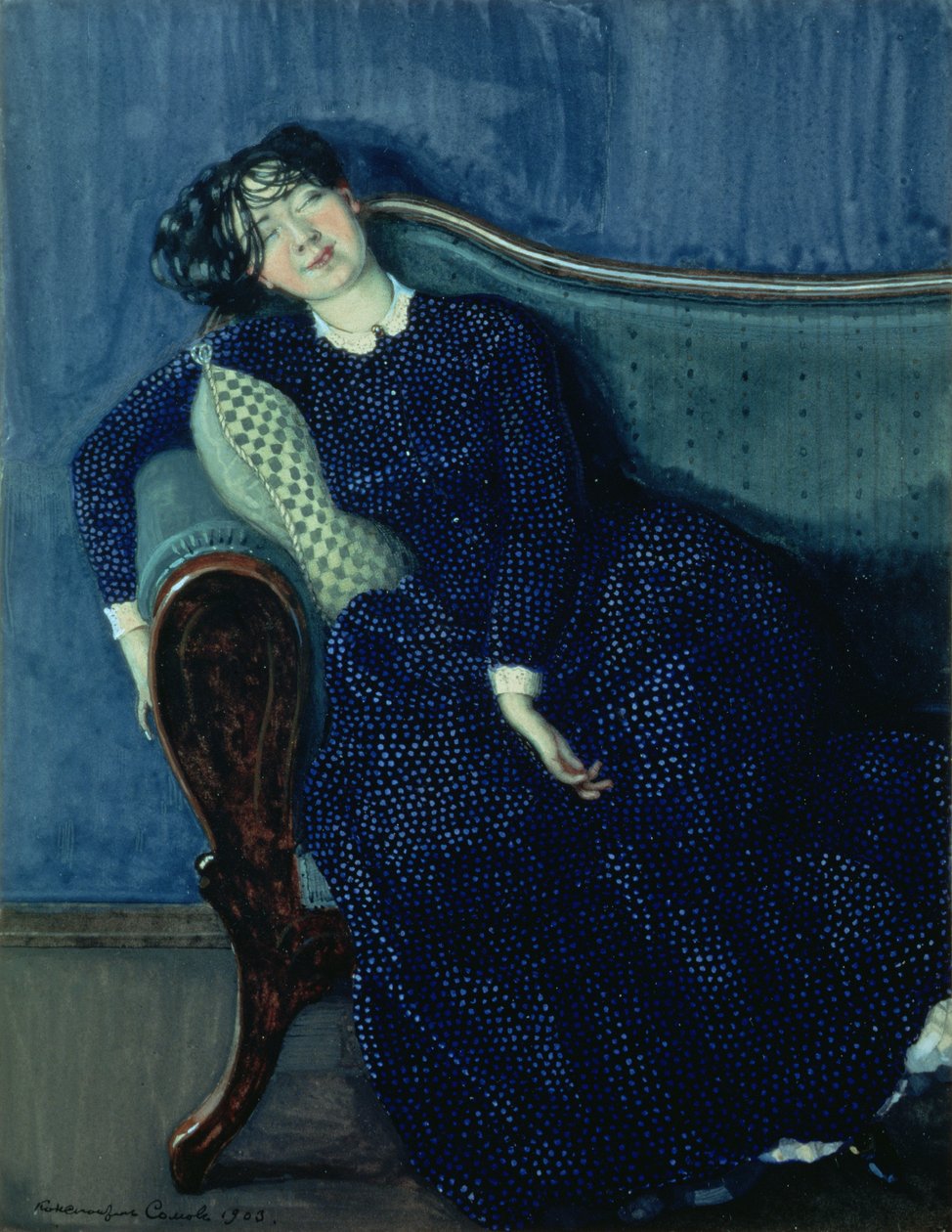 Spící žena v modrém, 1903 od Konstantin Andreevic Somov