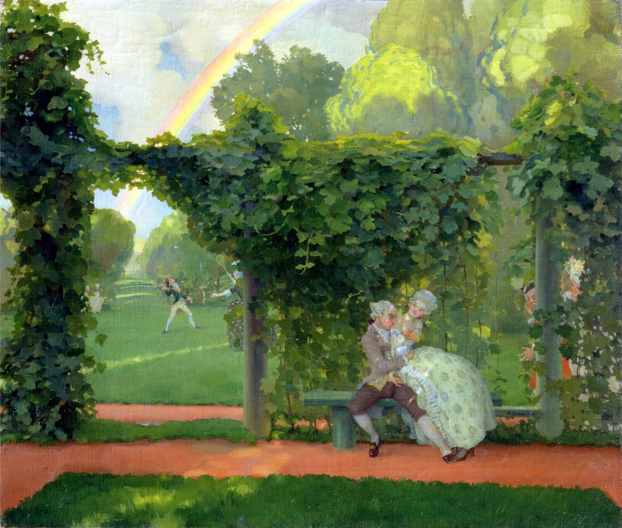 Zesměšňovaný polibek, 1908 od Konstantin Andreevic Somov
