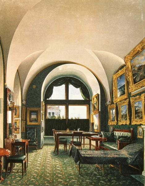 Interiér Zimního paláce, Petrohrad (wc na papíře) od Konstantin Andreyevich Ukhtomsky