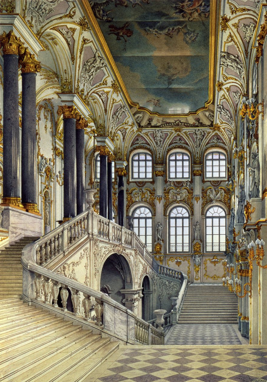 Schodiště Zimního paláce od Konstantin Andreyevich Ukhtomsky