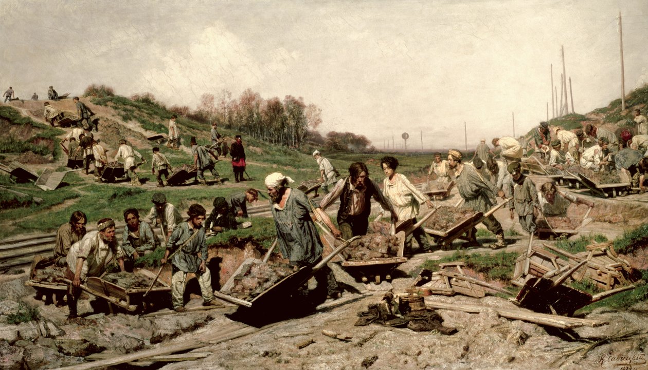 Oprava železnice, 1874 od Konstantin Apollonovich Savitsky