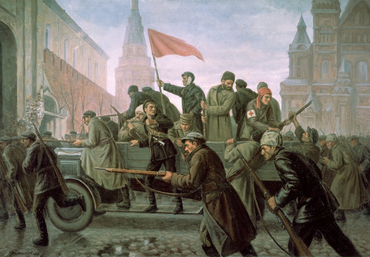 Dobytí moskevského Kremlu v roce 1917, 1938 od Konstantin Ivanovich Maximov