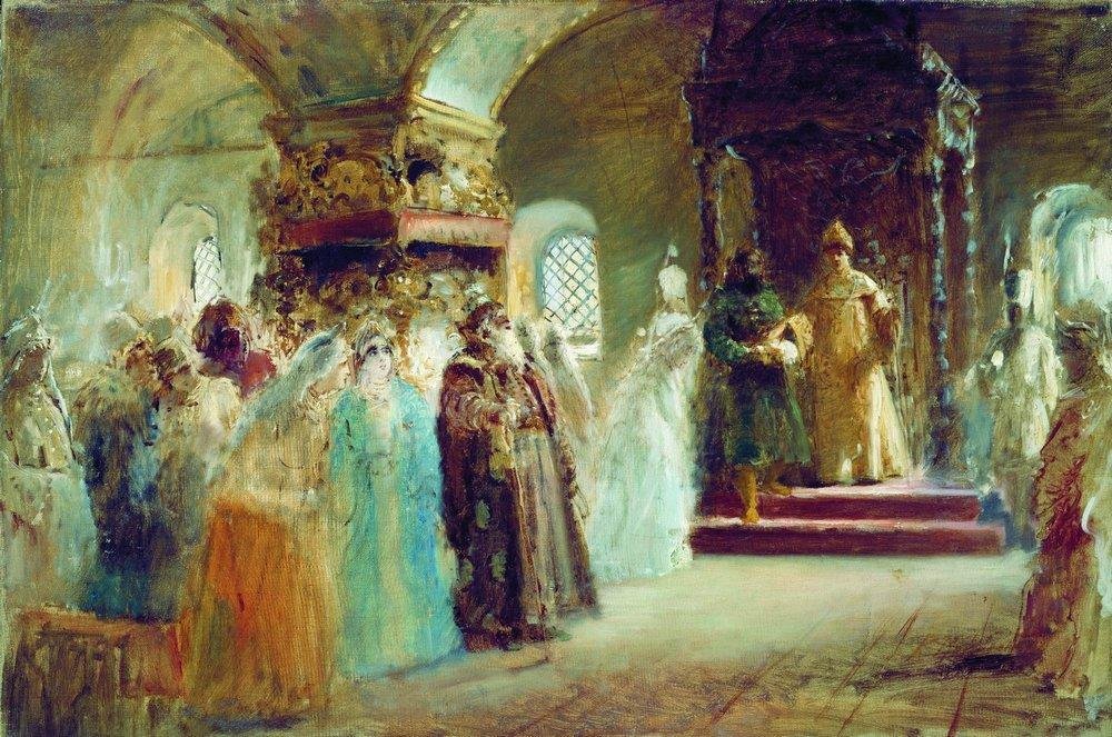 Přehlídka nevěsty cara Alexeje Michajloviče od Konstantin Egorovich Makovsky