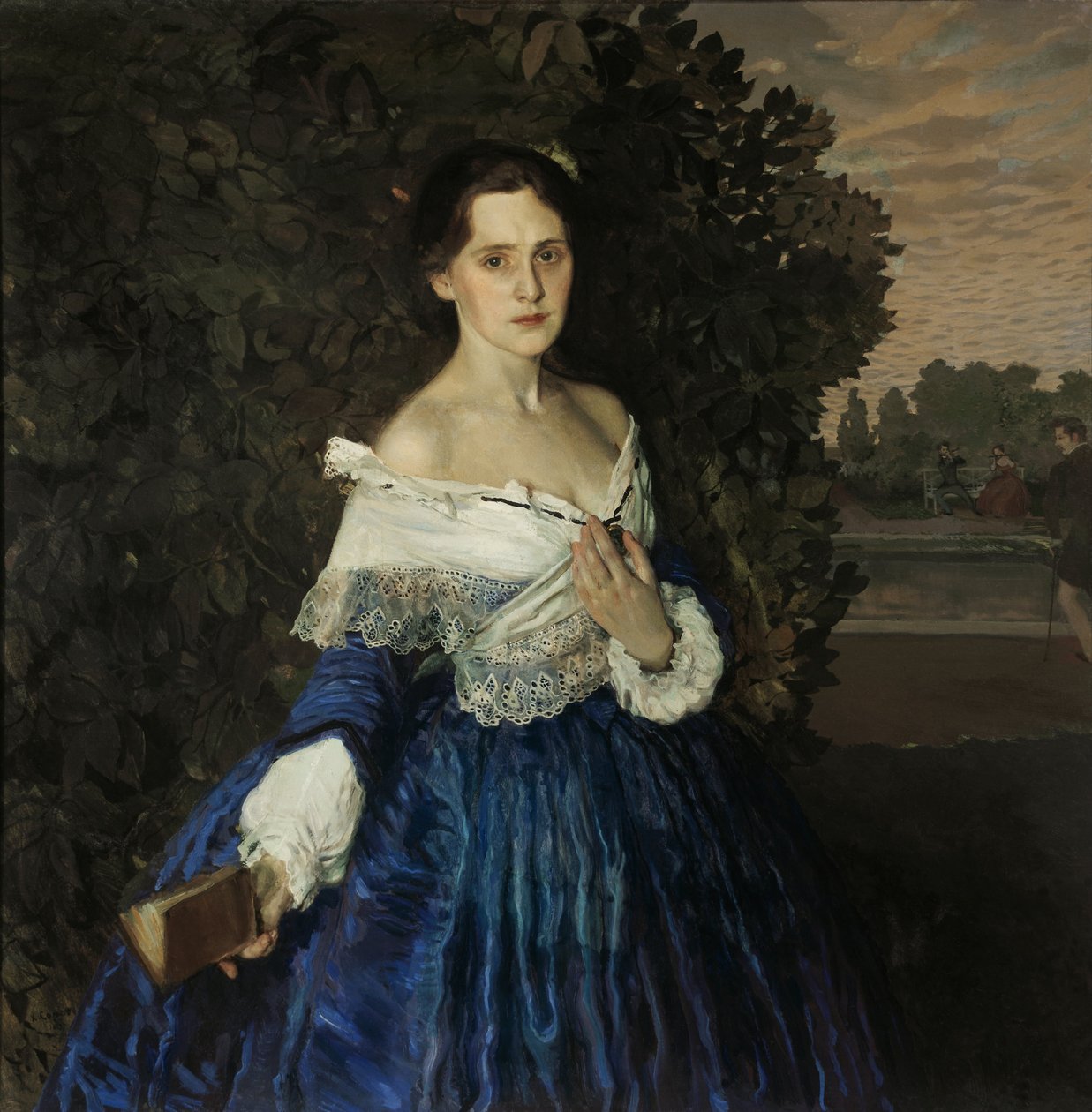 Dáma v modrém. Portrét Ye.M. Martynová od Konstantin Andreevic Somov