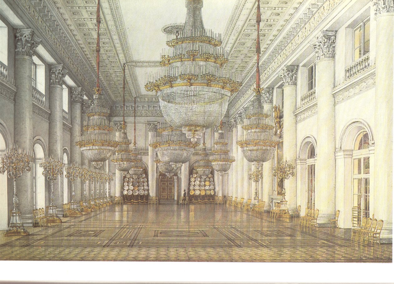 Interiéry Zimního paláce. Nicholas Hall od Konstantin Andreyevich Ukhtomsky