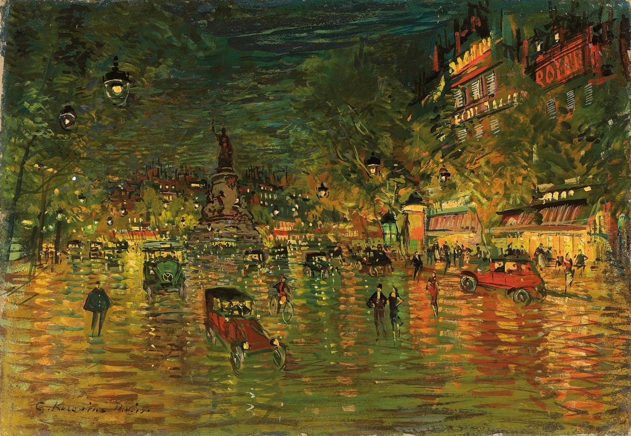 Náměstí Republiky, Paříž od Konstantin Alekseevich Korovin