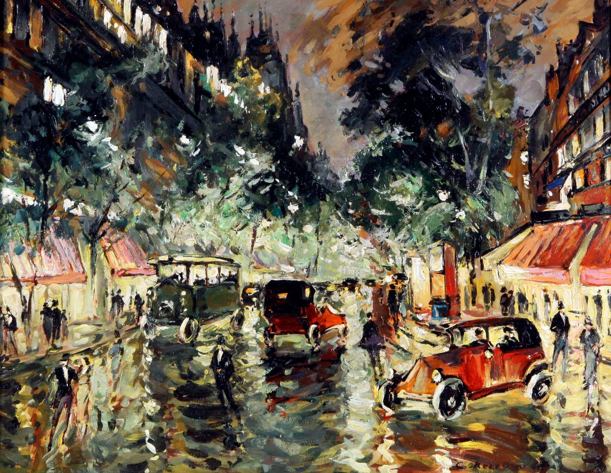 Deštivá noc v Paříži par Korovin, Konstantin Alexejevič (Constantin Korovin) (1861-1939) od Konstantin Alekseevich Korovin