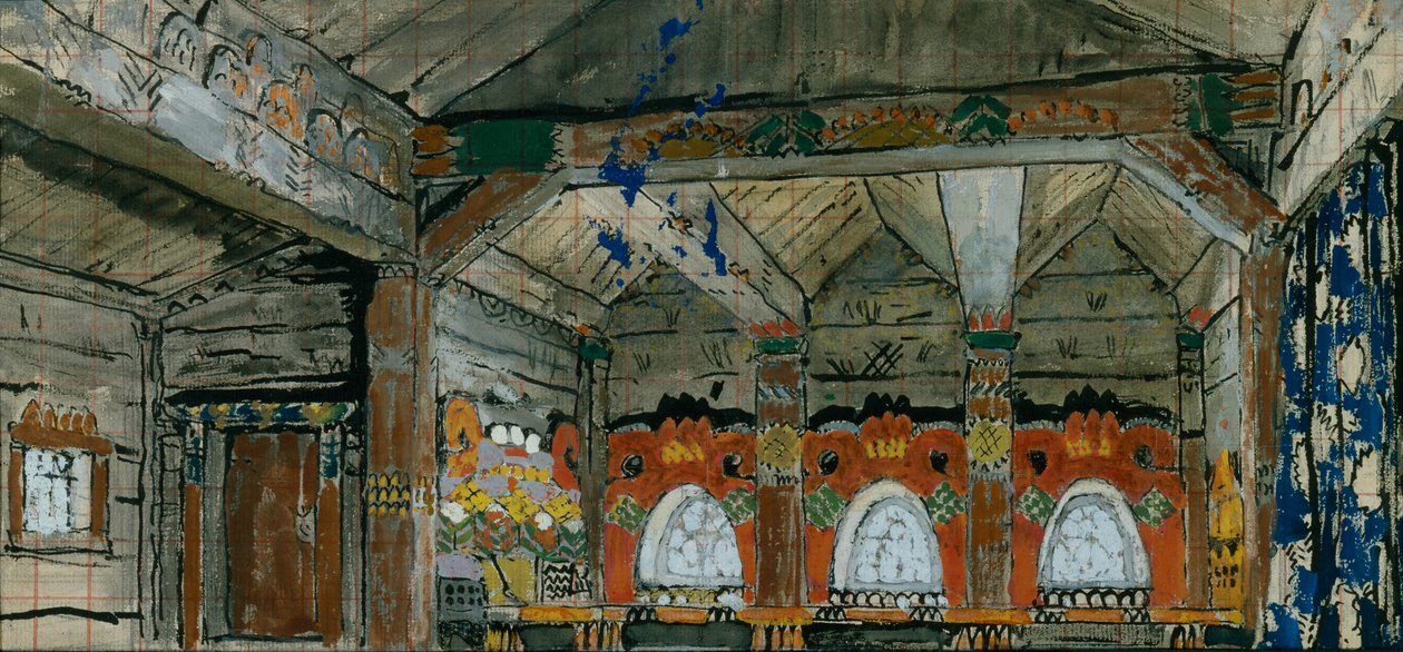 Scénický návrh k opeře Kníže Igor od A. Borodina, 1914 od Konstantin Alekseevich Korovin