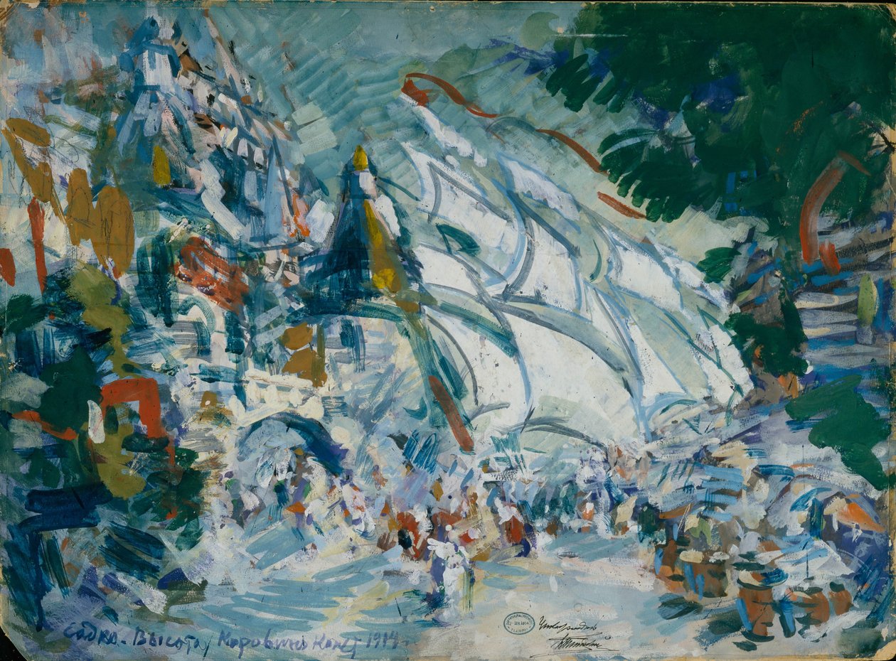 Scénický návrh k opeře Sadko N. Rimského-Korsakova, 1906 od Konstantin Alekseevich Korovin