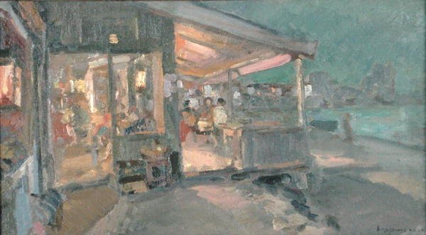 Čajovna na Krymu od Konstantin Alekseevich Korovin