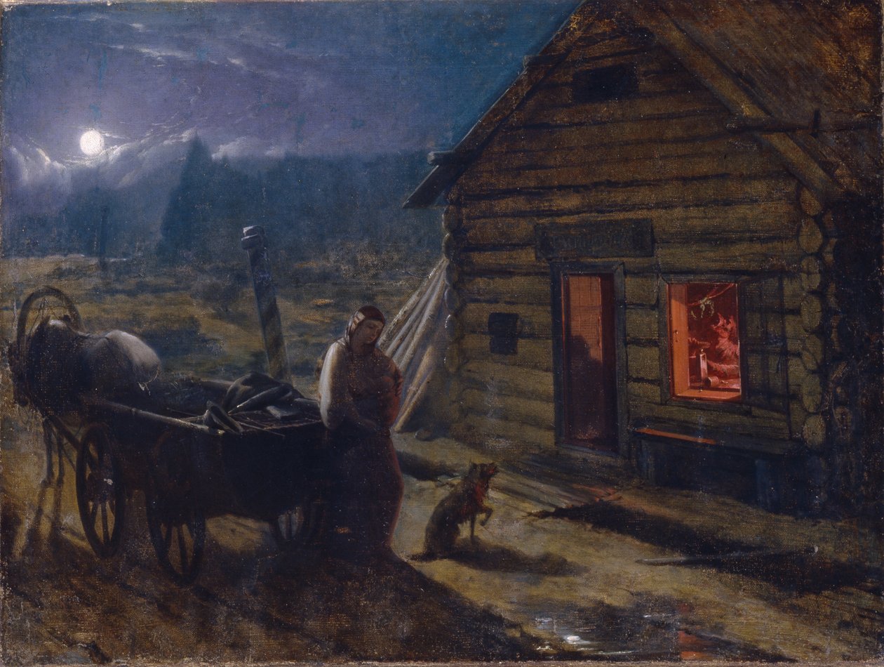 Před hospodou od Konstantin Alexandrovich Trutovsky