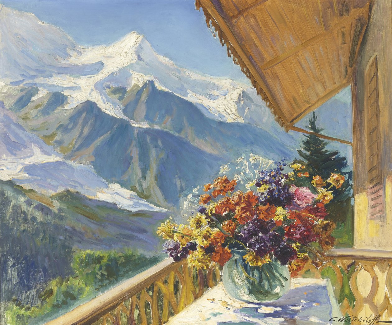 Mont Blanc od Konstantin Alexandrovich Veshchilov
