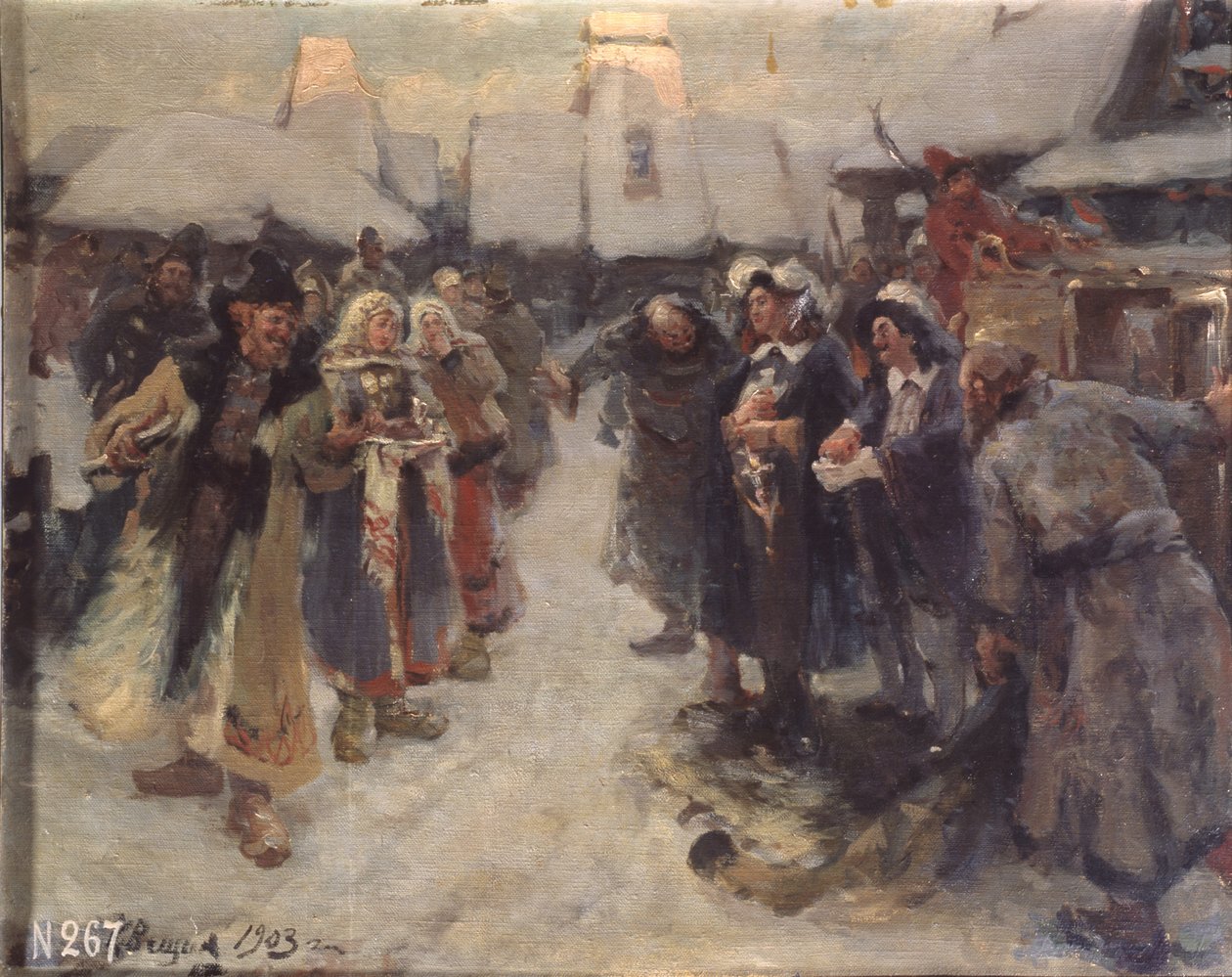 Cizinci v Muscovy, 1903 od Konstantin Alexandrovich Veshchilov