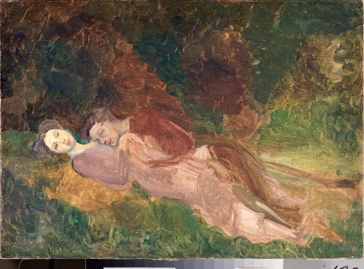 Milenci (Milenci) - Obraz Konstantina (Konstantina) Andrejeviče Somova (1869-1939), olej na plátně od Konstantin Andreevic Somov