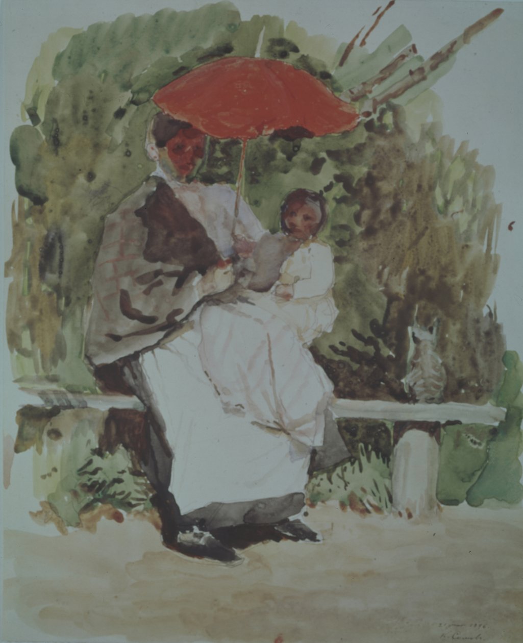 Zdravotní sestra s dítětem od Konstantin Andreevic Somov