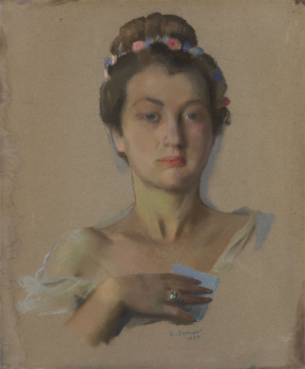Portrét Alexandry Levchenko, 1934 od Konstantin Andreevic Somov
