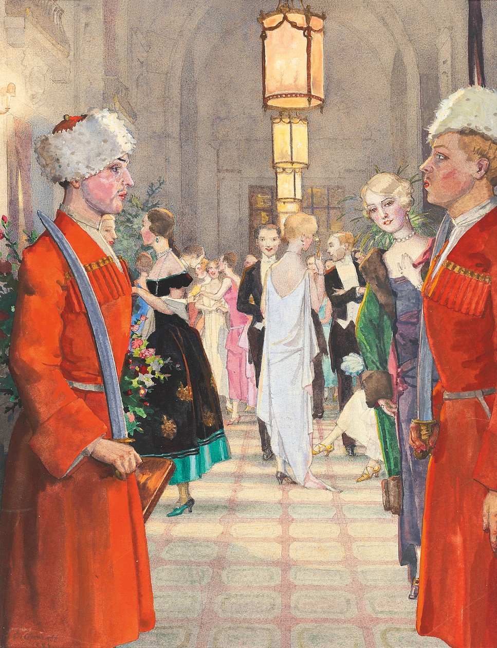 Kozácký ples od Konstantin Andreevic Somov