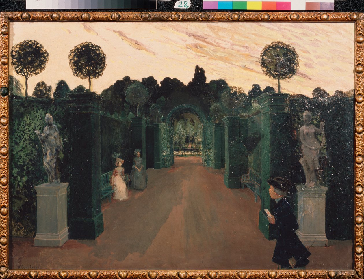 Milostný dopis. Obraz Konstantina (Constantina) Andrejeviče Somova (1869-1939), olej na plátně od Konstantin Andreevic Somov