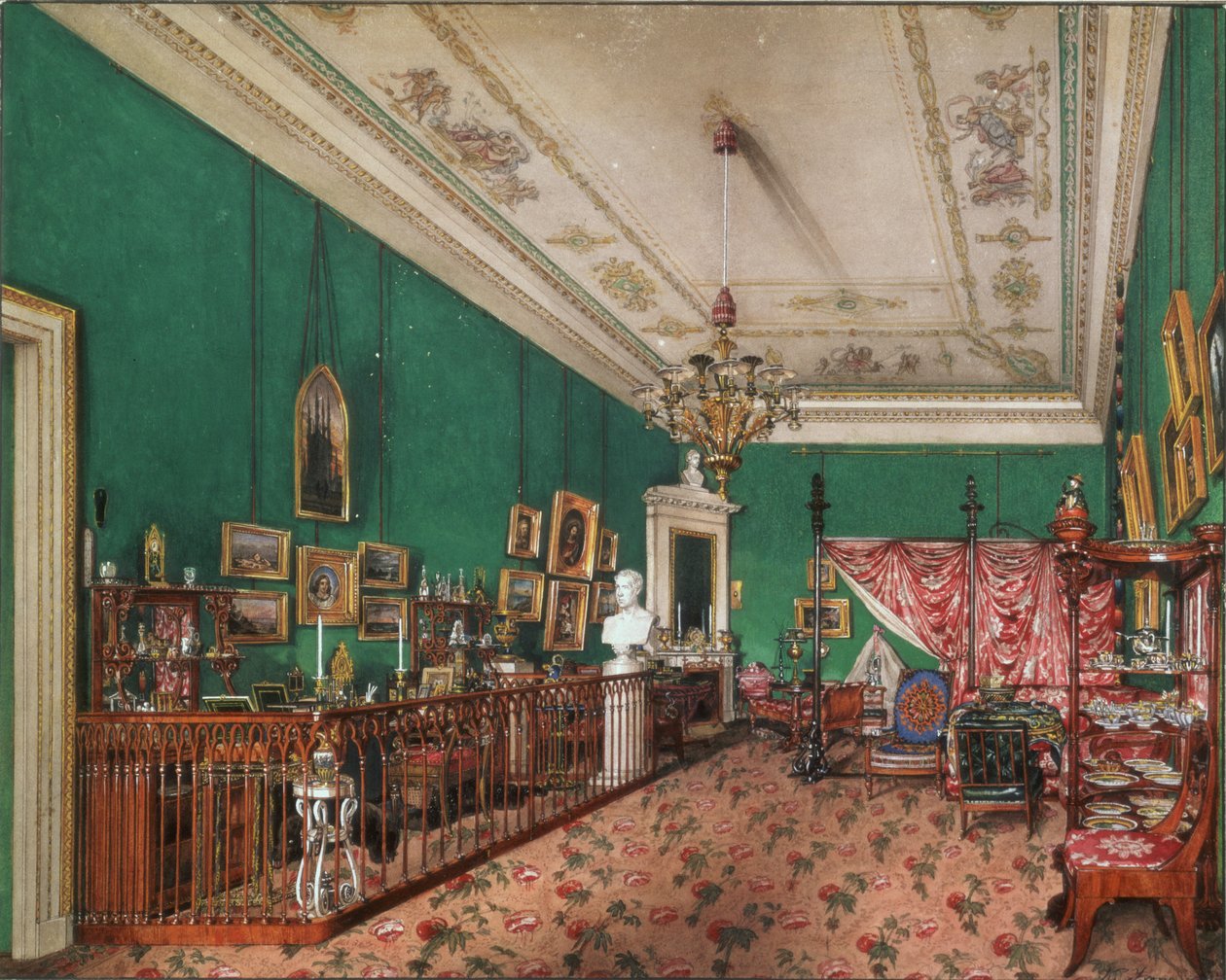 Interiéry Zimního paláce. Ložnice velké princezny Marie Nikolajevny, 1837 od Konstantin Andreyevich Ukhtomsky