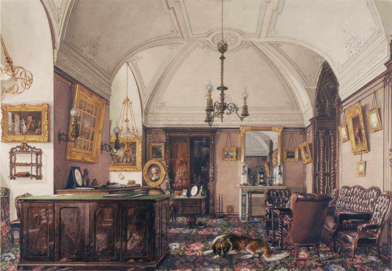 Interiéry Zimního paláce. Studie velkoknížete Nicholase Nicolaieviče, 1856 od Konstantin Andreyevich Ukhtomsky