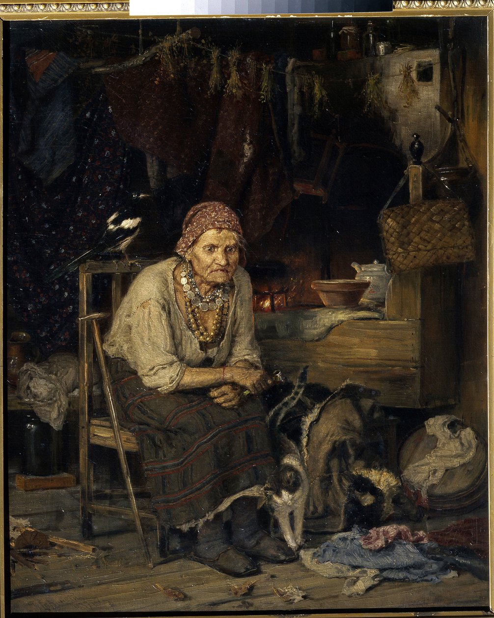 Čarodějnice. Obraz Konstantina Apollonoviče Savitského (1844-1905), olej na plátně od Konstantin Apollonovich Savitsky