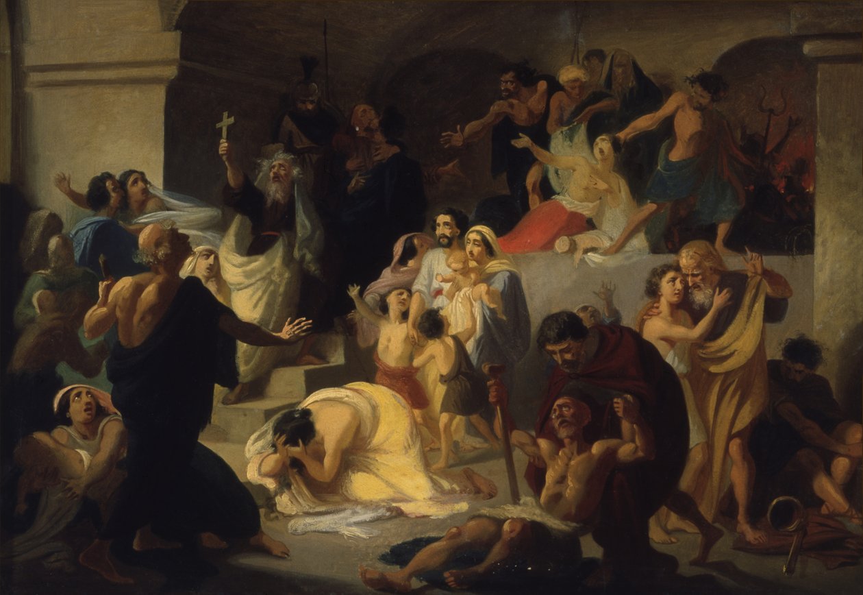 Křesťanští mučedníci v Koloseu, počátek 60. let 19. století od Konstantin Dmitrievich Flavitski