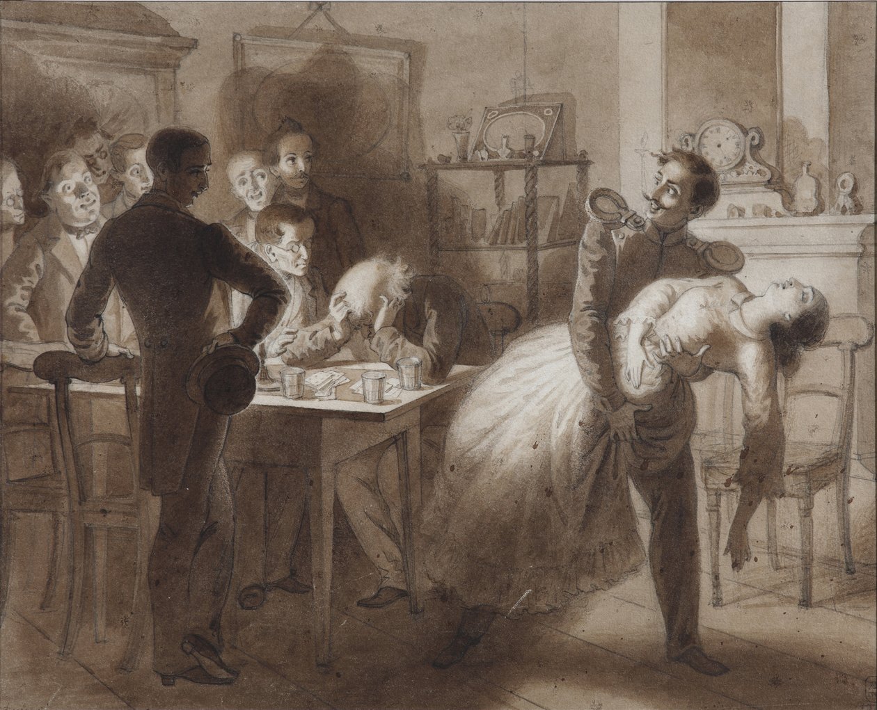 Ilustrace k básni Tambovská žena pokladníka od M. Lermontova, 1862 od Konstantin Dmitrievich Flavitski