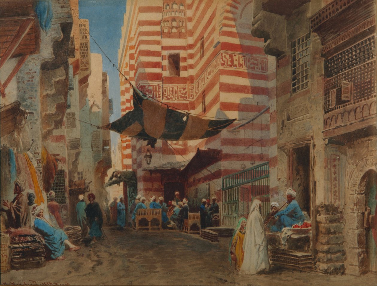 Na ulici Káhiry, 1873 od Konstantin Egorovich Makovsky