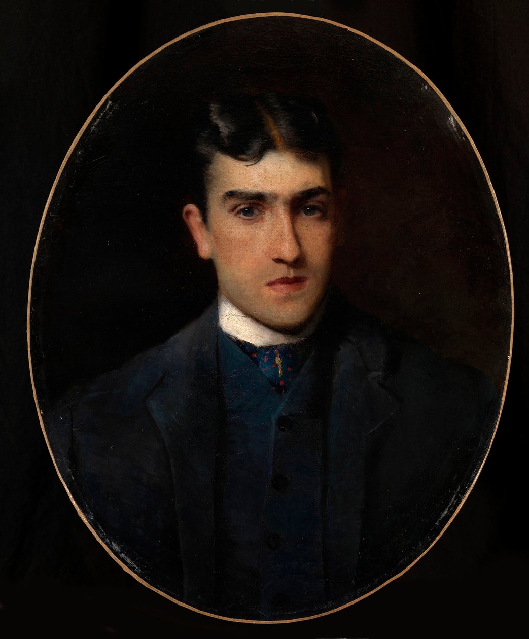 Portrét Luciena Guitryho (1860-1925) (Portrét Luciena Guitryho) - Obraz Konstantina Jegoroviče Makovského (Constantin Makovski) (1839-1915) olej na plátně (64x51 cm) - Soukromá sbírka od Konstantin Egorovich Makovsky