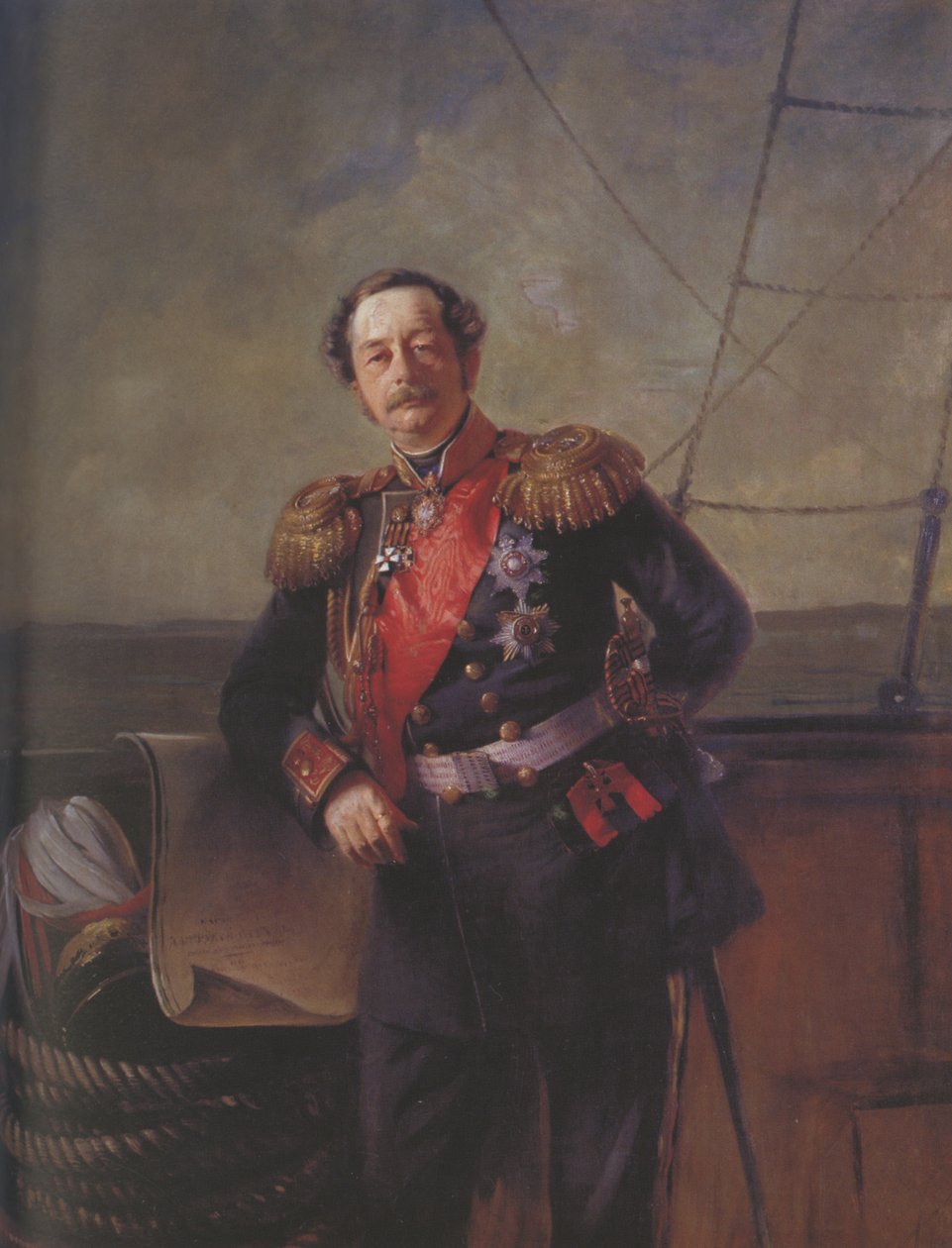 Portrét hraběte Nikolaje Nikolajeviče Muravyova-Amurského 1809-1881, 1863 od Konstantin Egorovich Makovsky