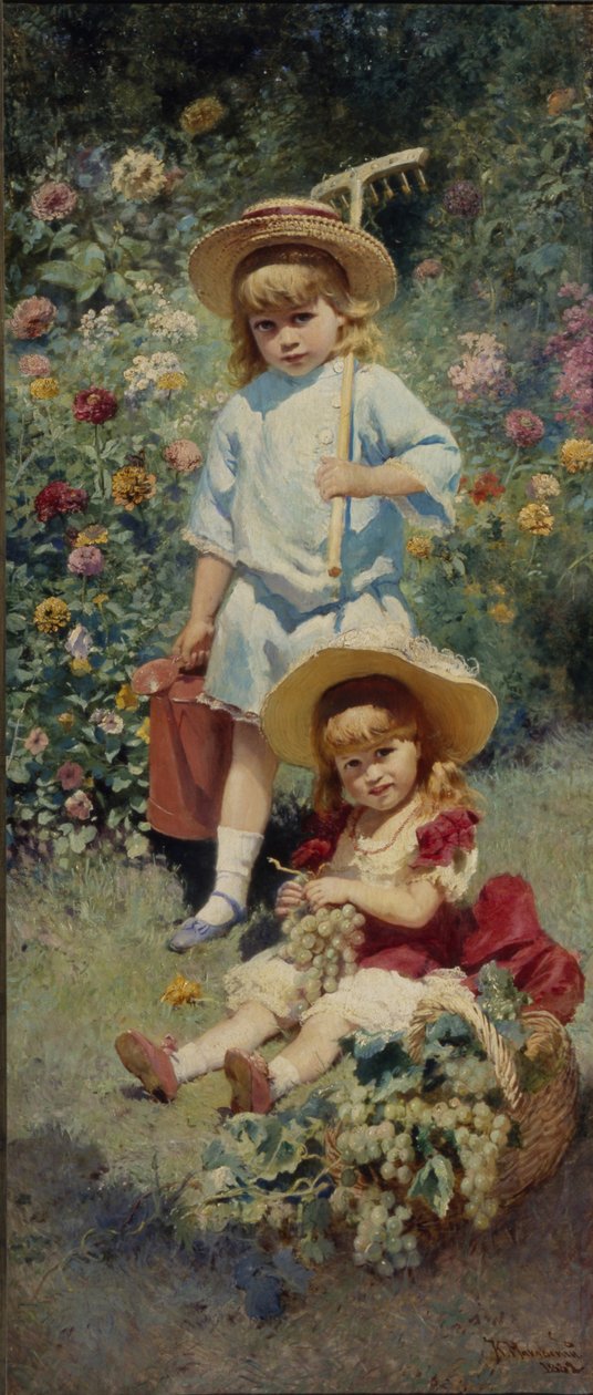 Portrét dětí umělců, 1882 od Konstantin Egorovich Makovsky