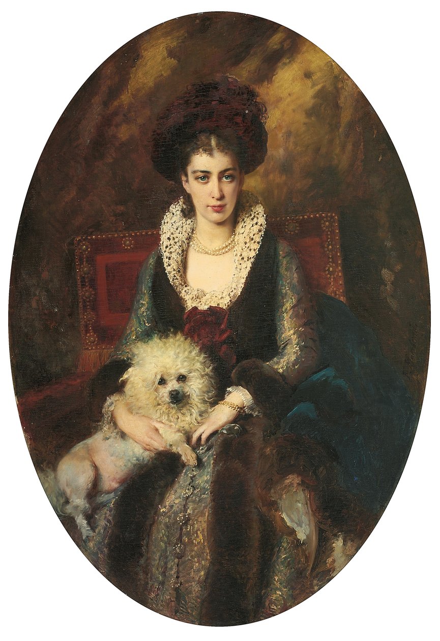Portrét umělcovy manželky, Marie Alekseevna Makovskaya od Konstantin Egorovich Makovsky