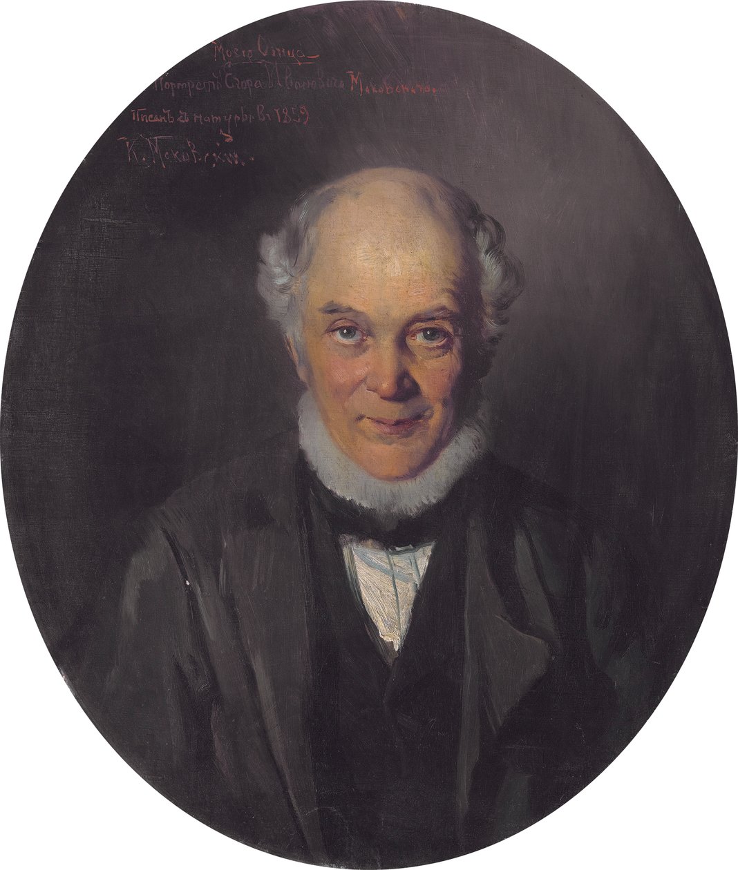 Portrét malíře Jegora Ivanoviče Makovského 1802-1886, 1859 od Konstantin Egorovich Makovsky