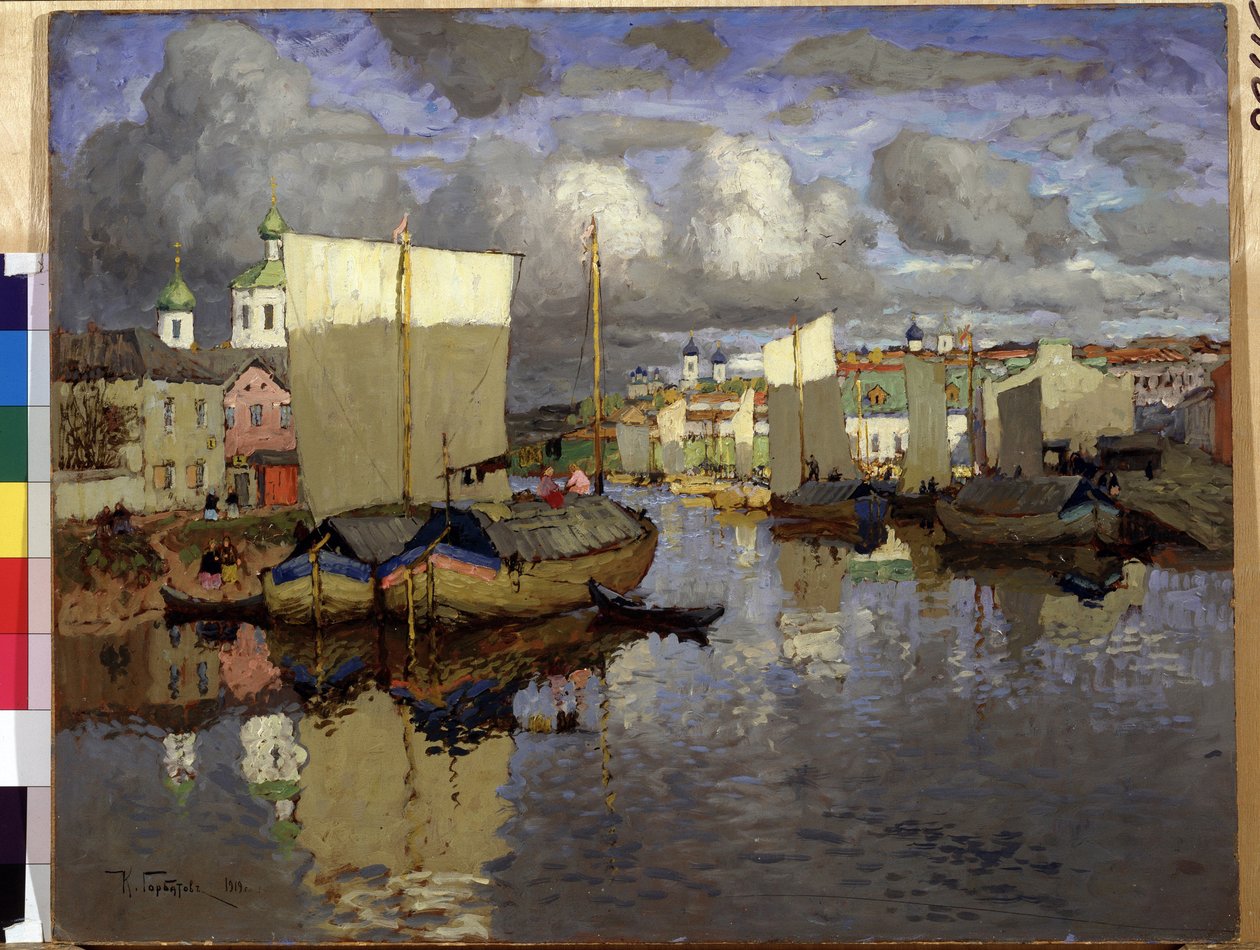 "Pskov"" Obraz Konstantina (Constantina) Gorbatova (1876-1945) 1919 Státní ruské muzeum, Petrohrad od Konstantin Ivanovich Gorbatov