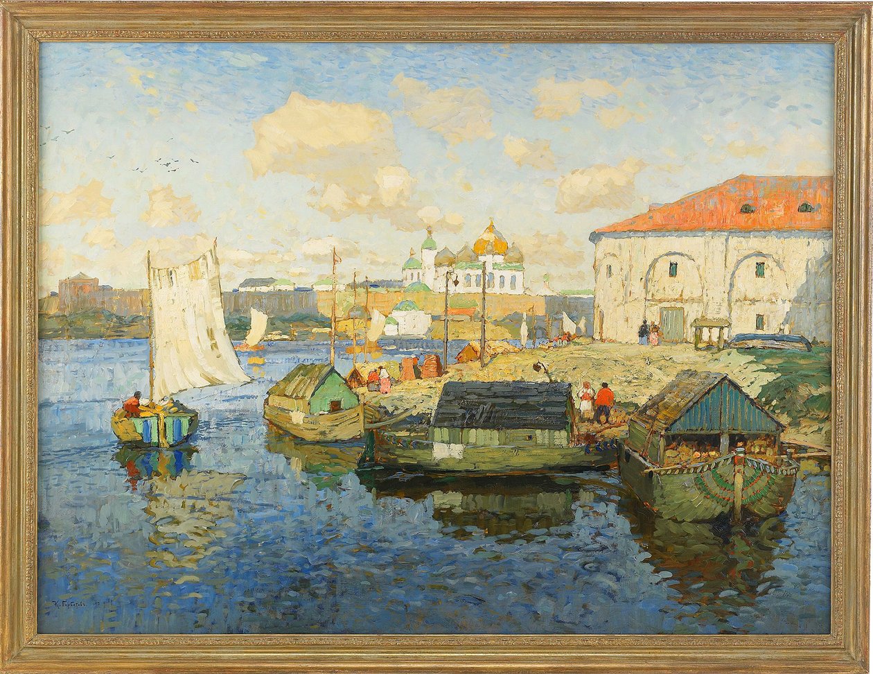 Město na řece Volze, 1913 od Konstantin Ivanovich Gorbatov