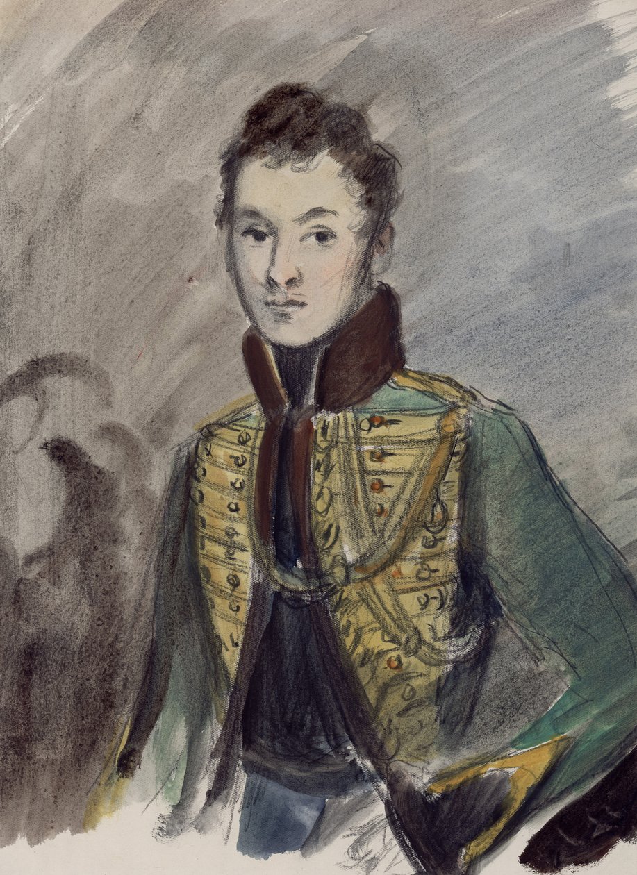 Nikolaj Rostov. Ilustrace k románu Vojna a mír od Lva Tolstého, 1944-1947. od Konstantin Ivanovich Rudakov