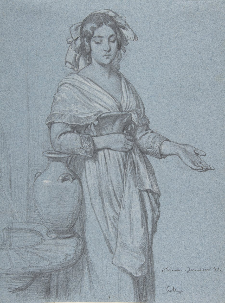 Studie římské ženy, 1841. od Konstantin Johannes Franz Cretius