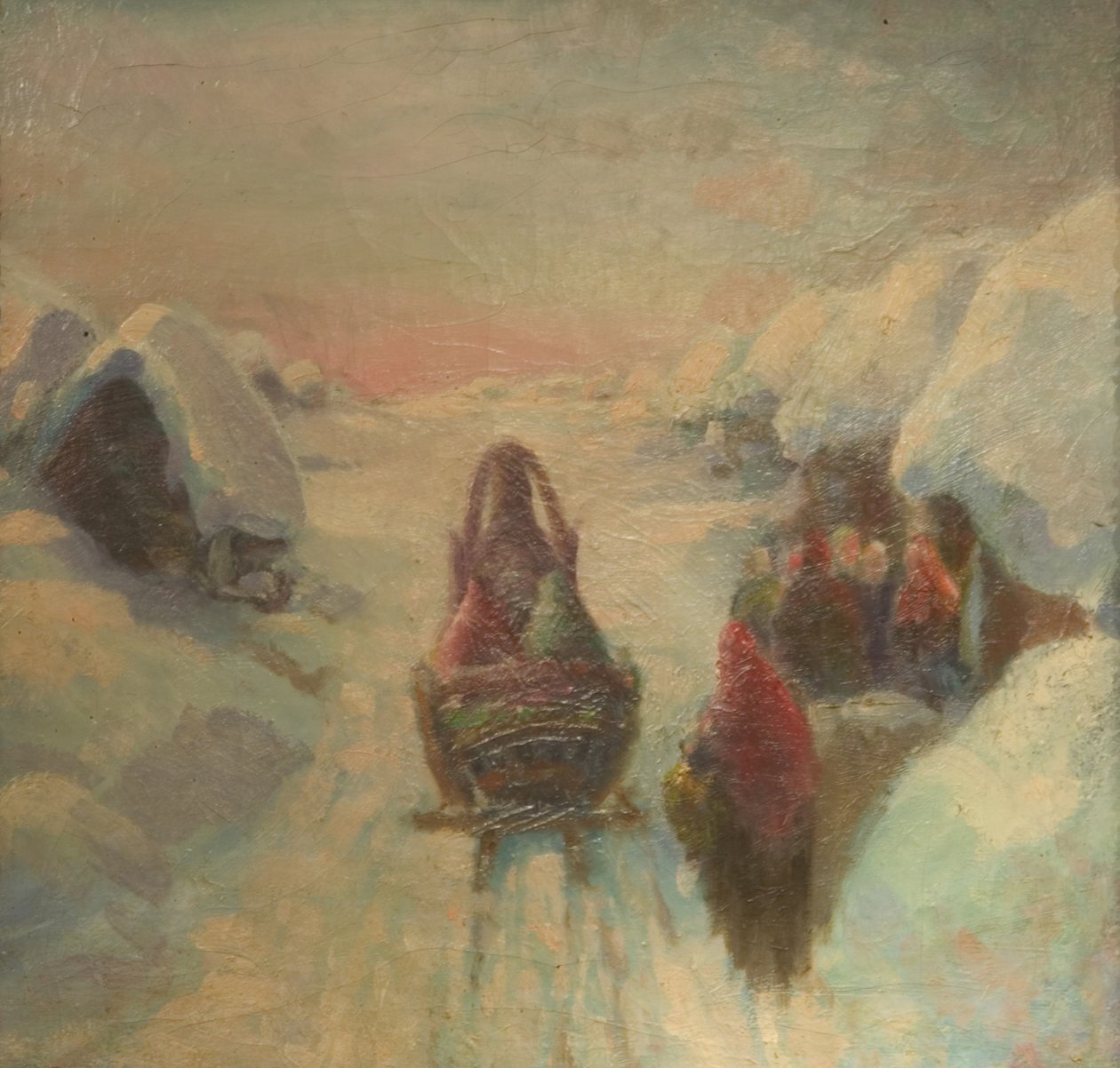 Zima. Jízda na saních od Konstantin Konstantinovich Pervukhin