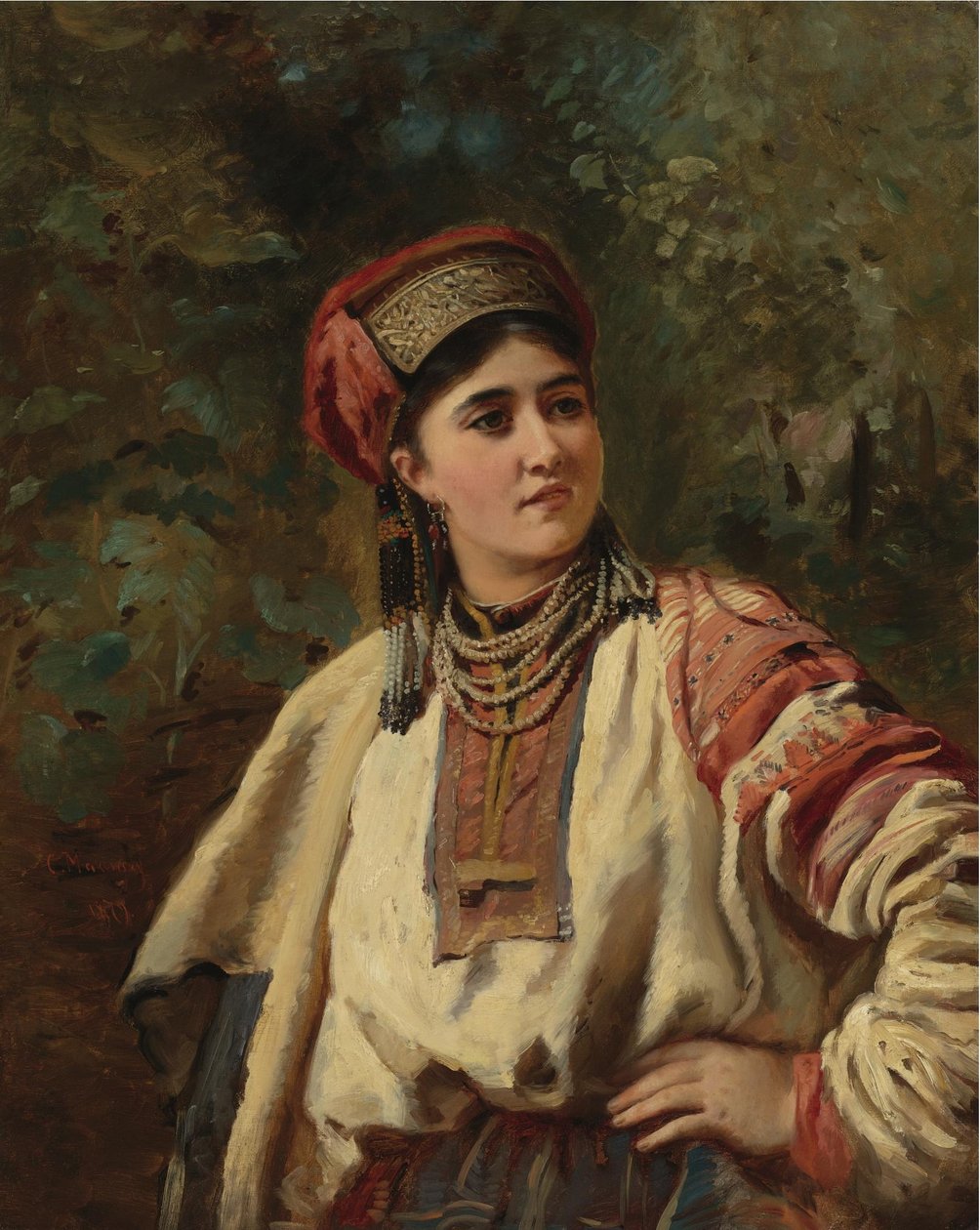 Konstantin Makovský - Žena v národním kroji od Konstantin Makovsky