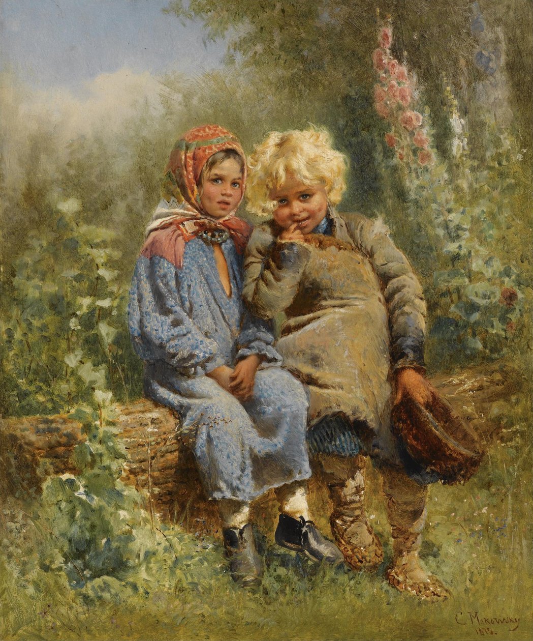 Rusky: "Selské děti na odpočinku" Selské děti na odpočinku od Konstantin Makovsky