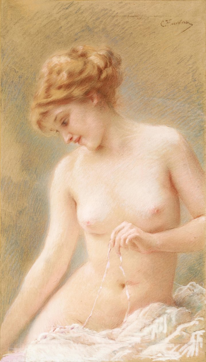 Sedící akt od Konstantin Makovsky