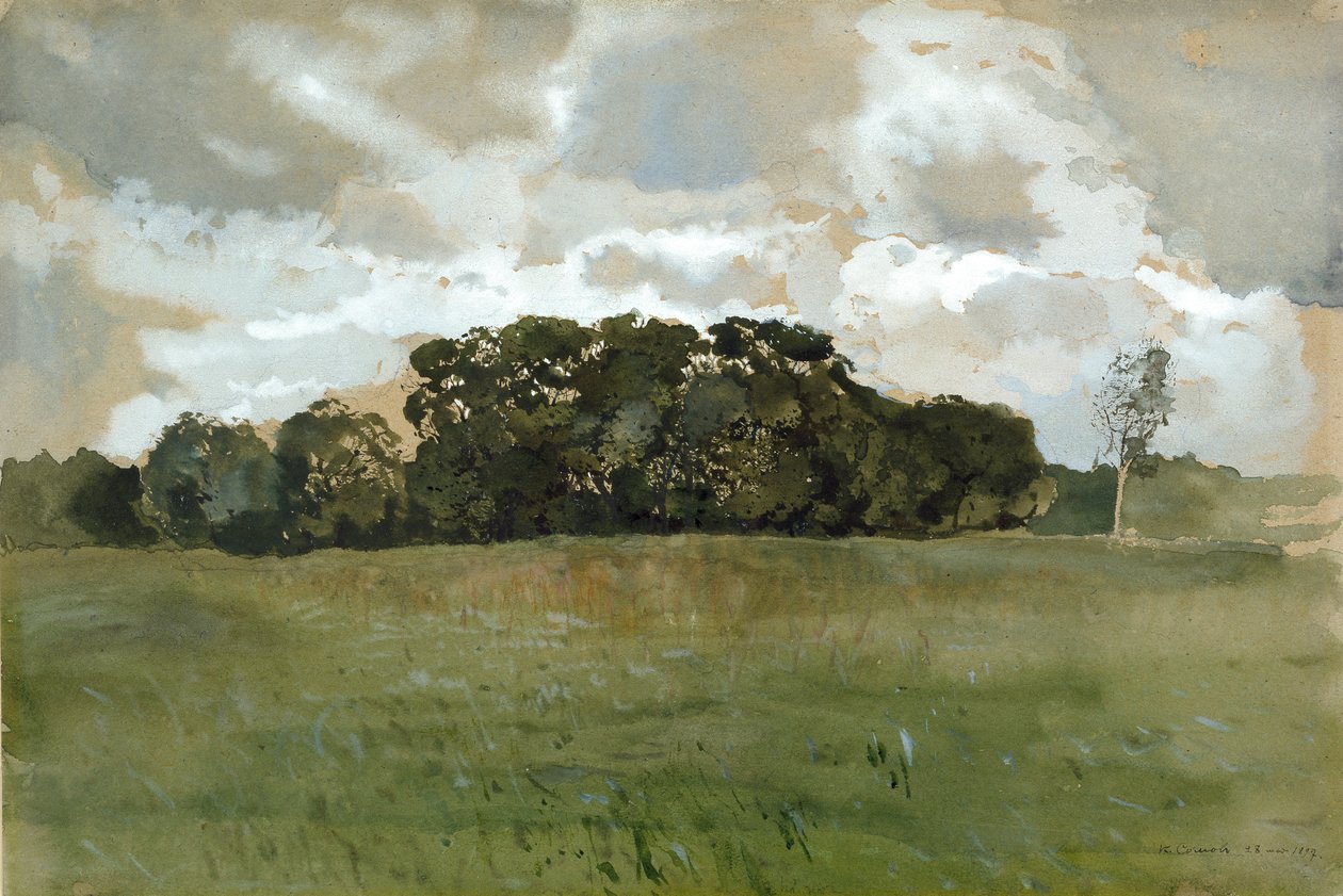 Krajina s šedými mraky, 1897 od Konstantin Somov