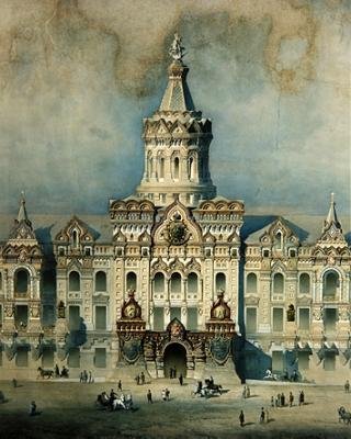Detail z návrhu pro moskevskou městskou dumu od Konstantin Tersky