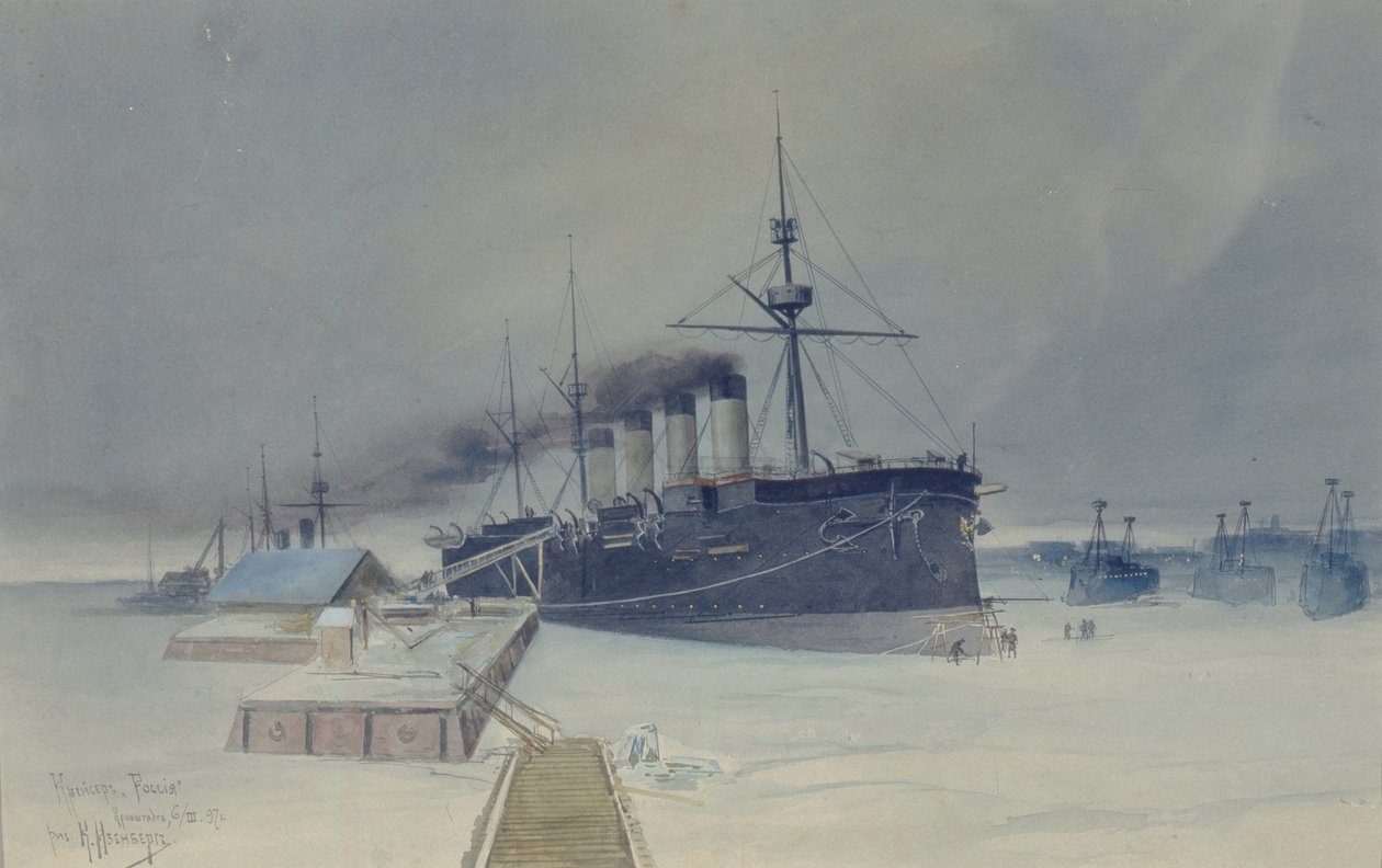 Obrněný křižník Rossia, 1897 od Konstantin Vasilyevich Isenberg
